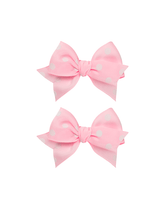 Pink Minnie Polka Dot Bow Clips